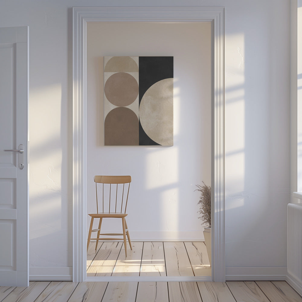 Brown geometry 5 | Canvas