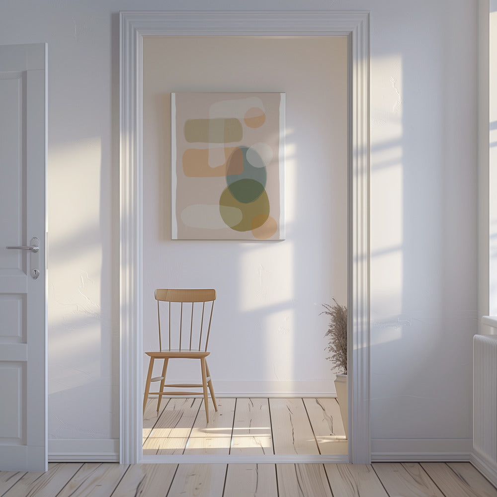 Abstract Pebbles Orange Tones | Canvas