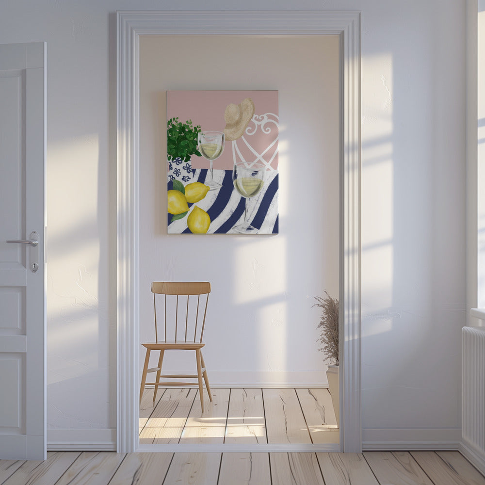 White wine for two | Canvas