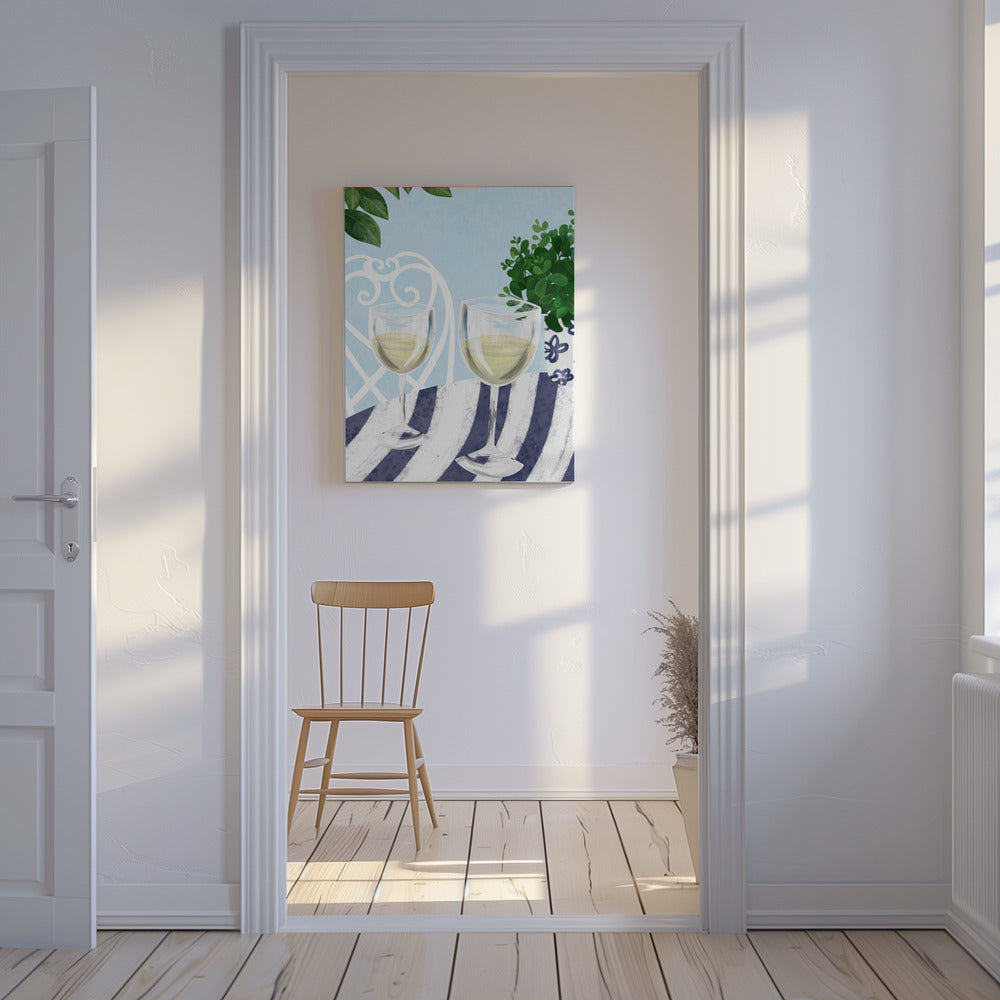 White wine under the tree | Canvas