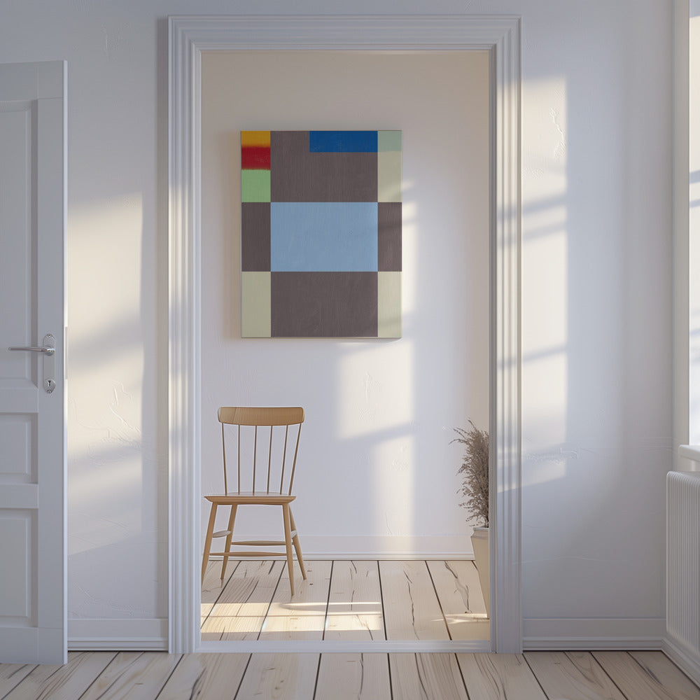 Geometric Shapes With A Muted Color Palette Of Grey | Canvas