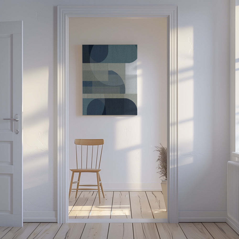 Woven Blue Layers 4 | Canvas