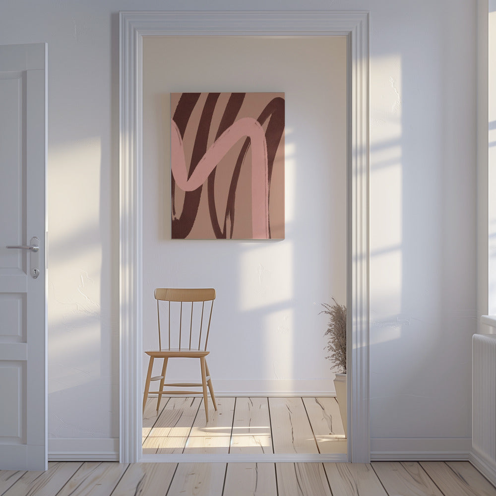 Curved Hues Dance | Canvas