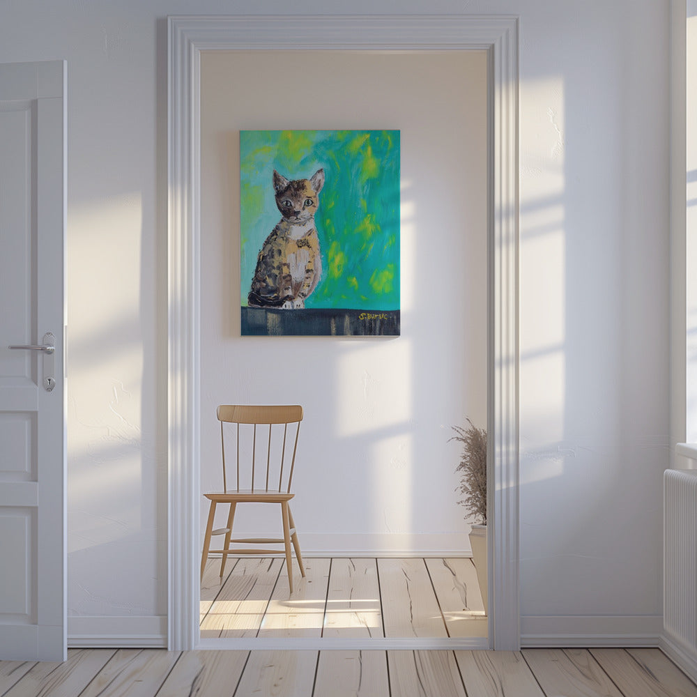 Kitten Waiting | Canvas