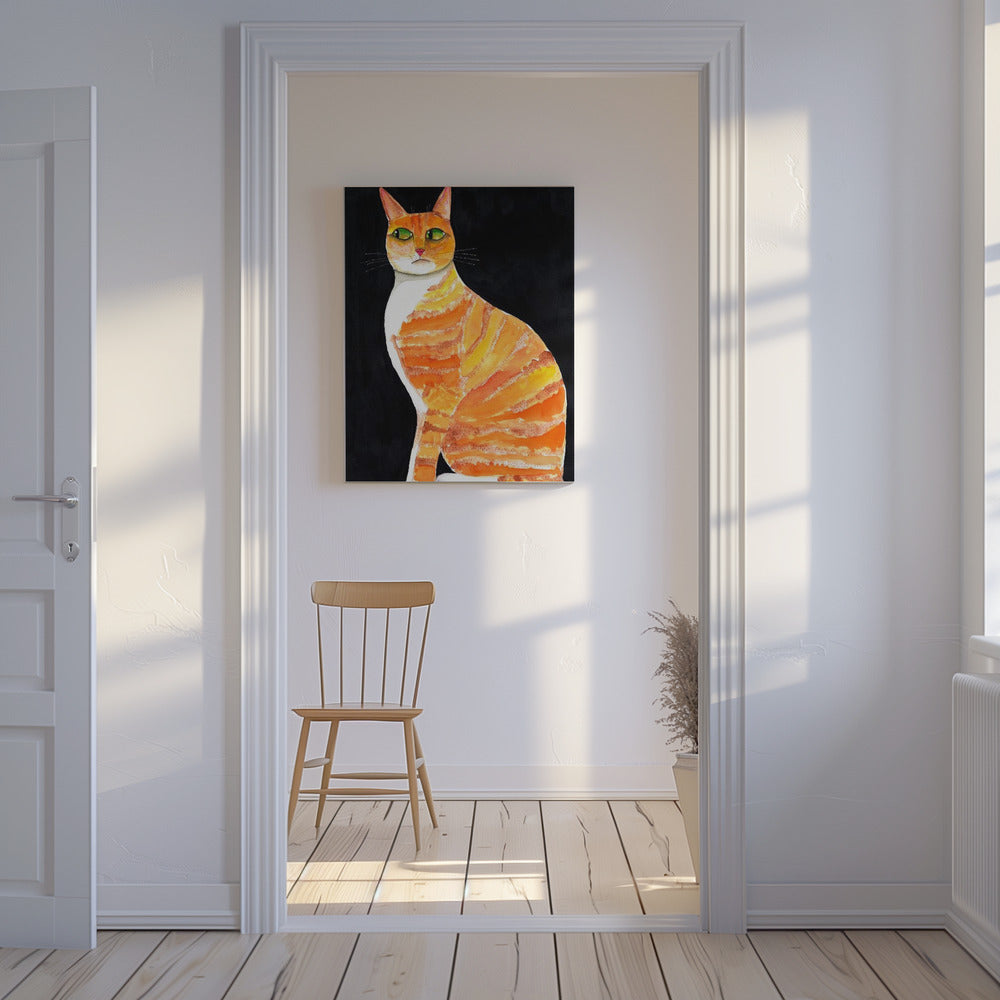 Orange Cat Side Eyes | Canvas