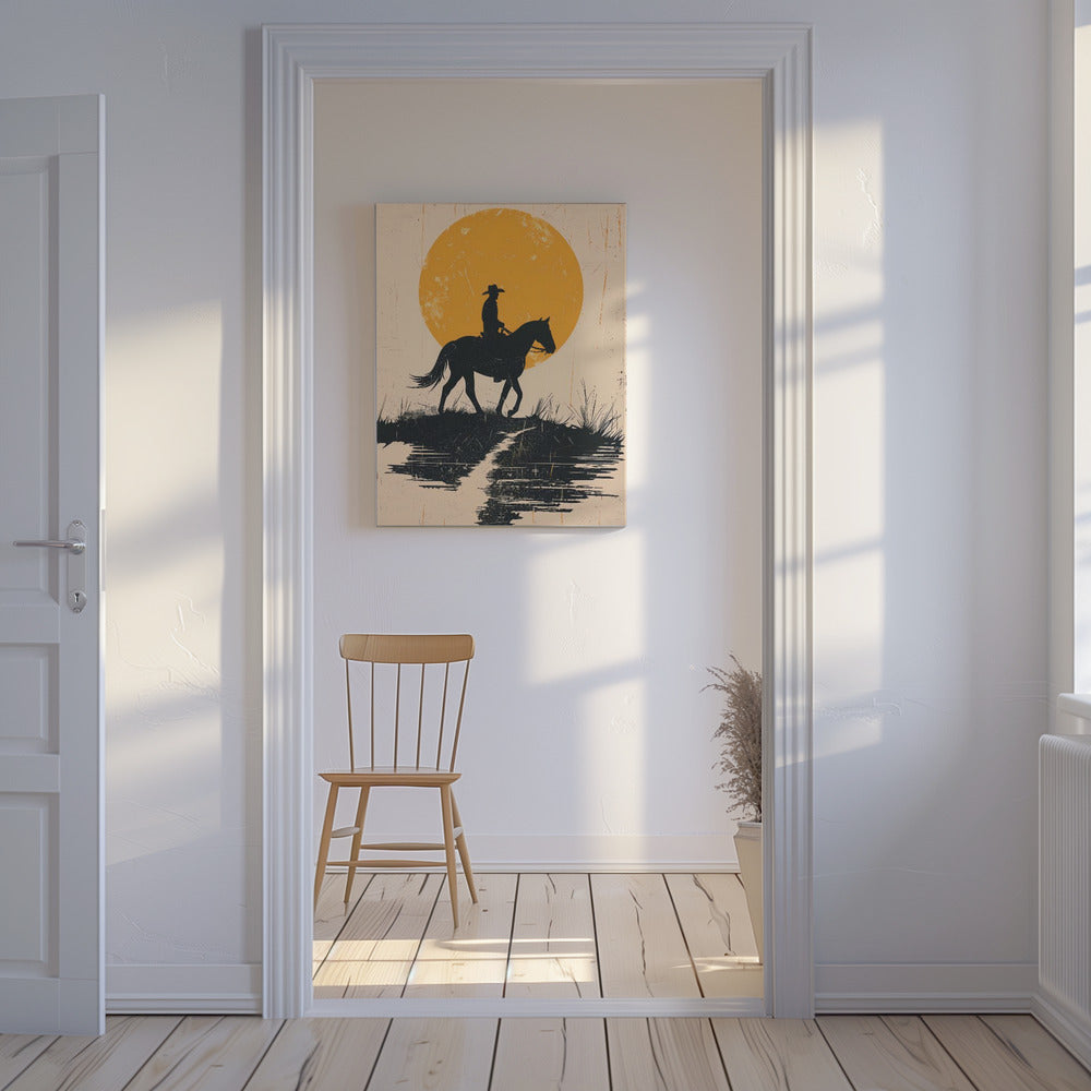 Cowboy In the Sunset | Canvas