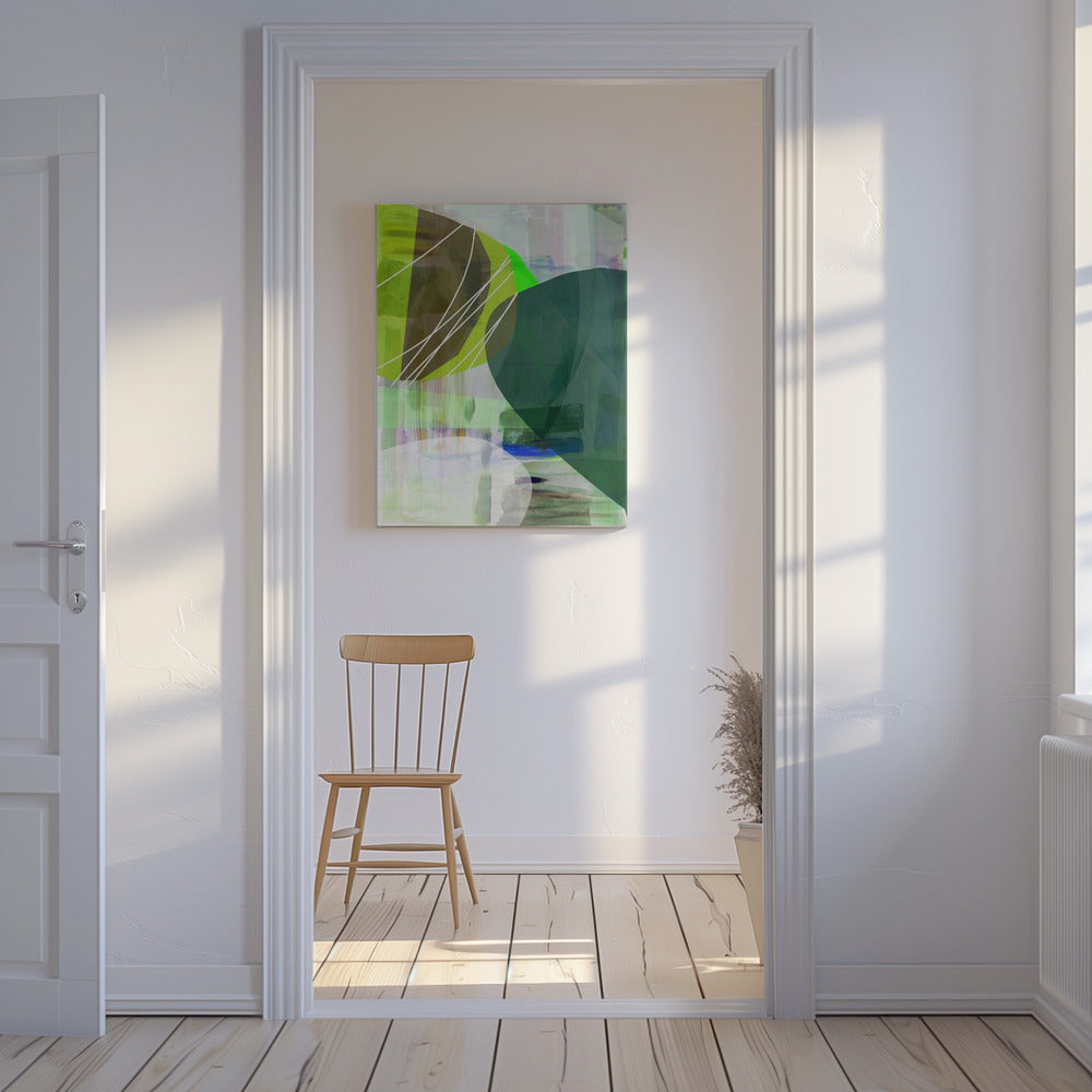 Abstract Green Shapes 2 | Canvas