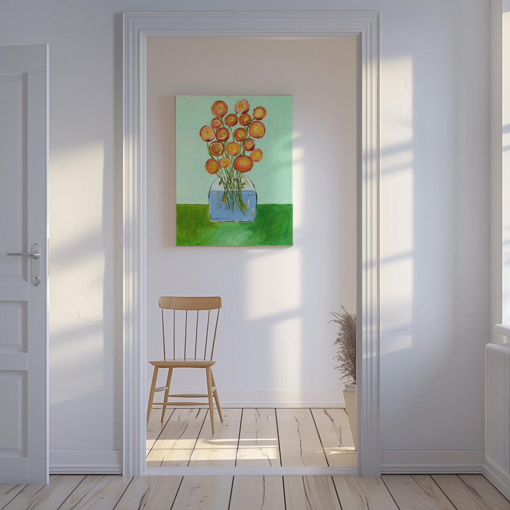 Poppies in Vase | Canvas