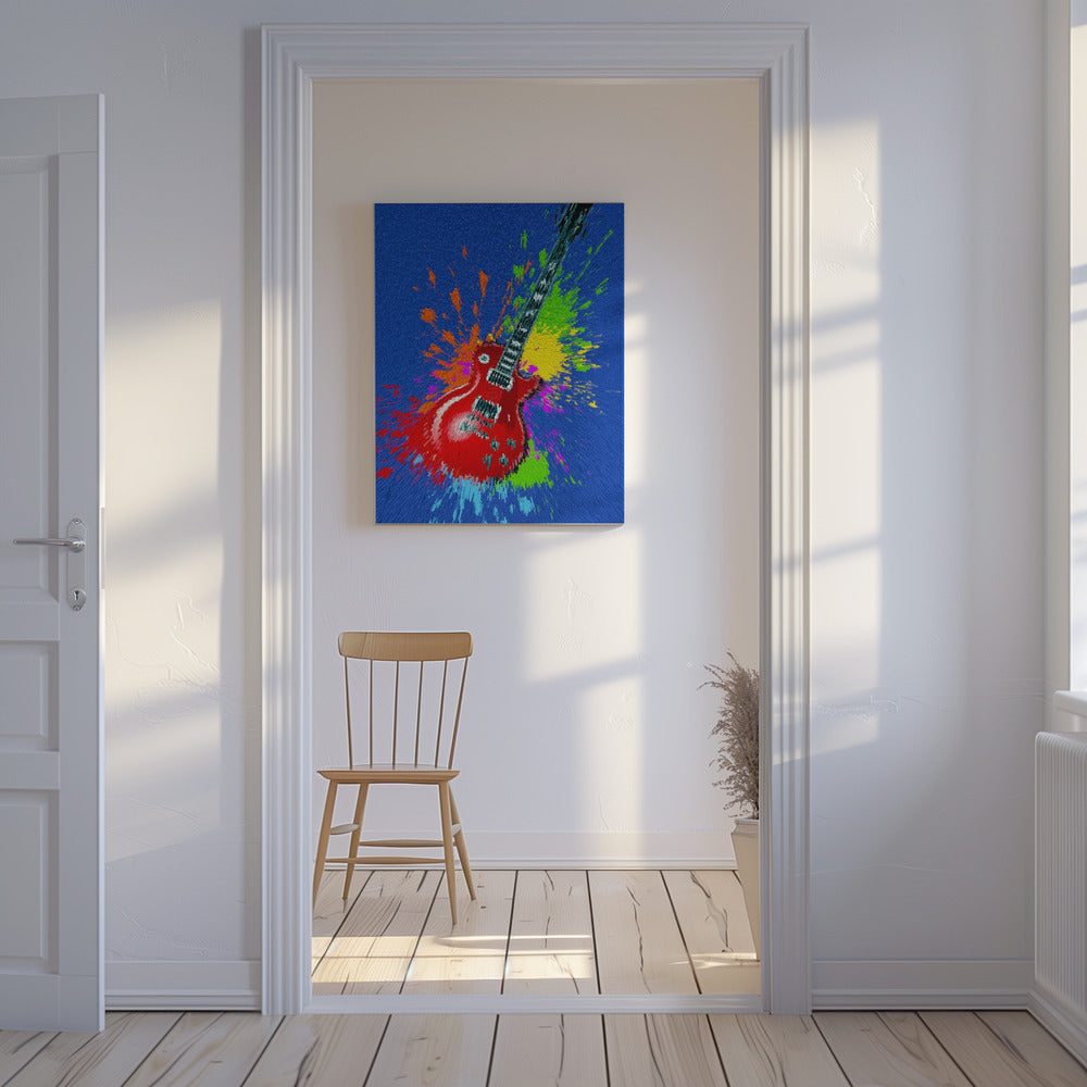 Electric guitar pop art explosion | Canvas