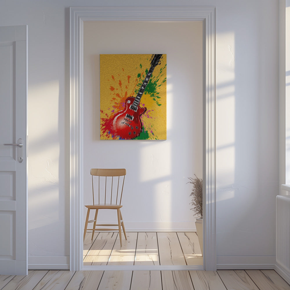 Electric Guitar Pop Art Exploding | Canvas