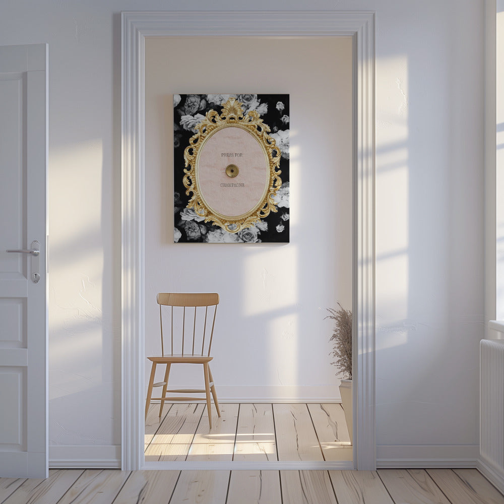 Champagnedarkfloral Ratio2x3 | Canvas