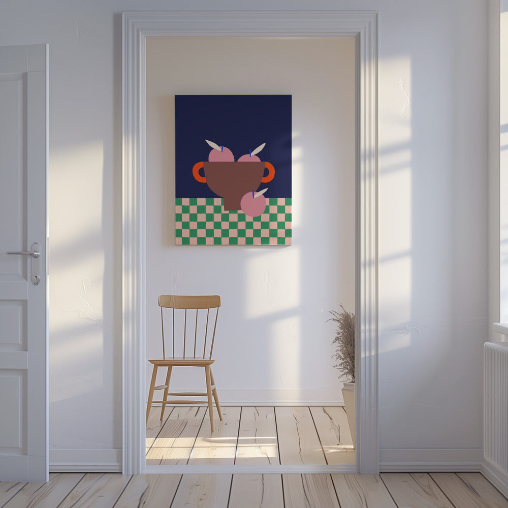 Fruit Bowl with Pink Apples | Canvas