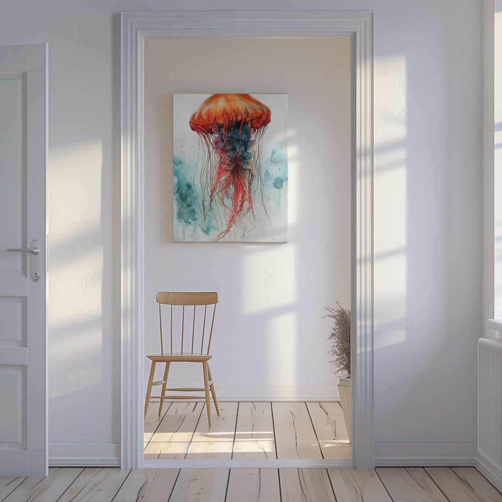 Animal Watercolor Art Medusa Sea Life | Canvas