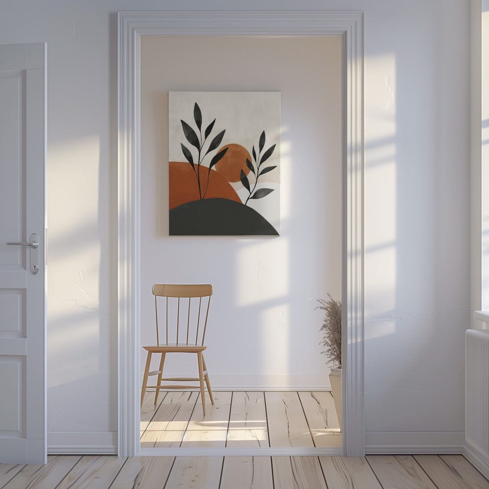 Painted Shapes and Plants 32 | Canvas