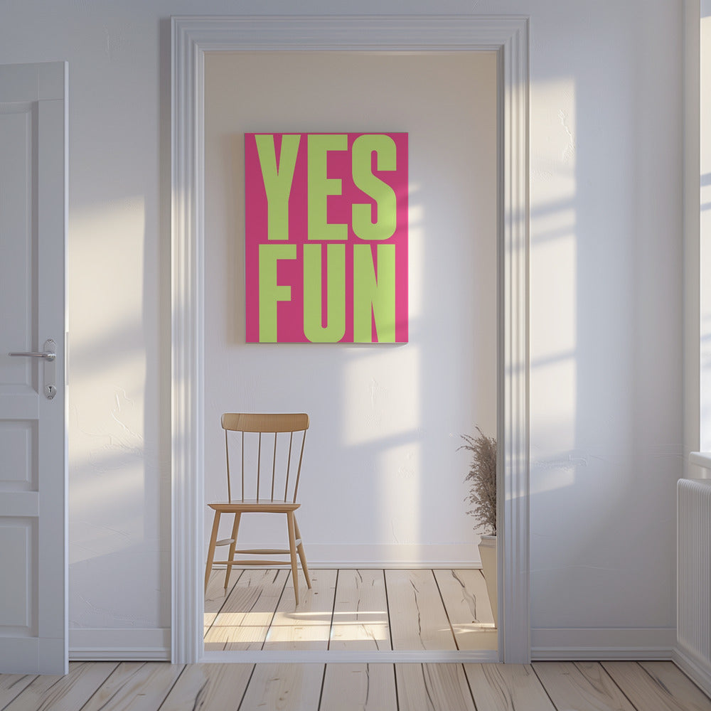 Bold Neon Positivity | Canvas