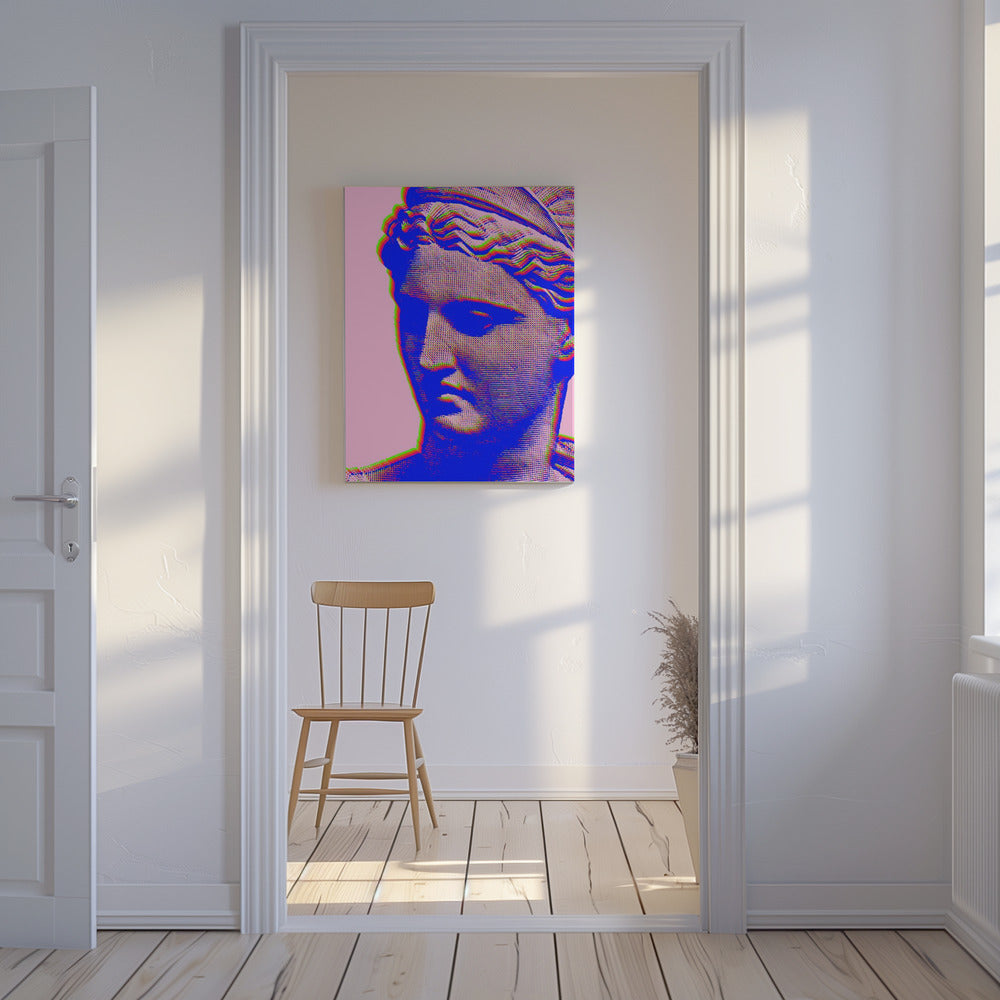 Vibrant Glitch Bust | Canvas