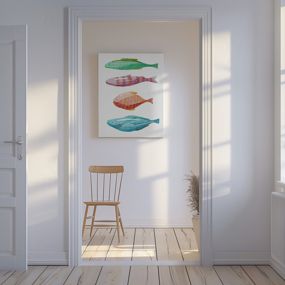 Four Colorful Fish | Canvas