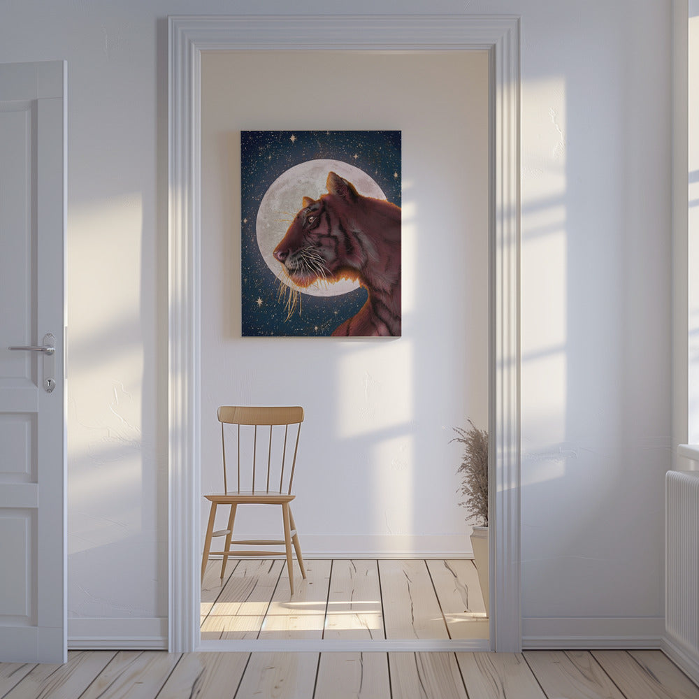 Moon and Tiger Colour Large | Canvas