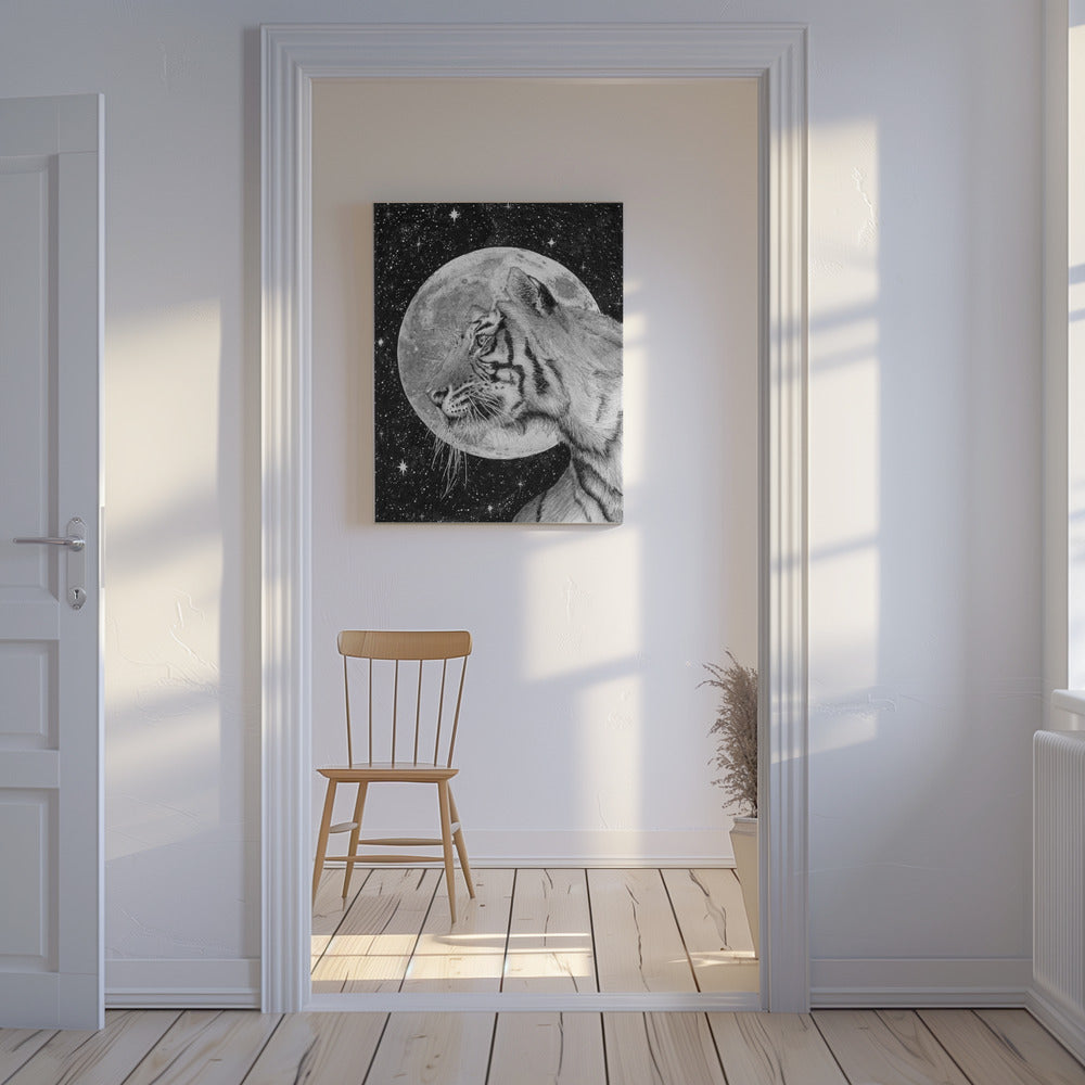 Moon and Tiger Original | Canvas