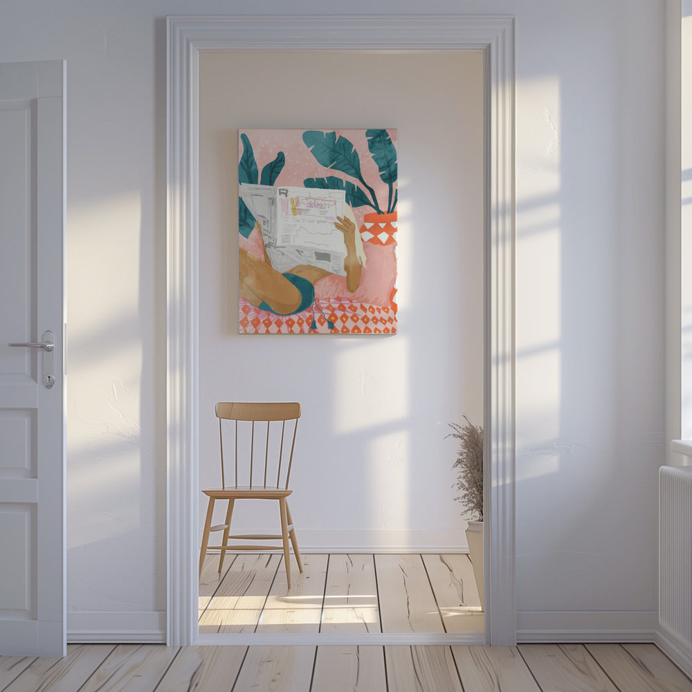 Bohemian Morning News Art Print | Canvas