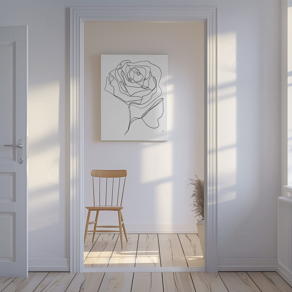 ROSE ONE-LINE DRAWING | Canvas