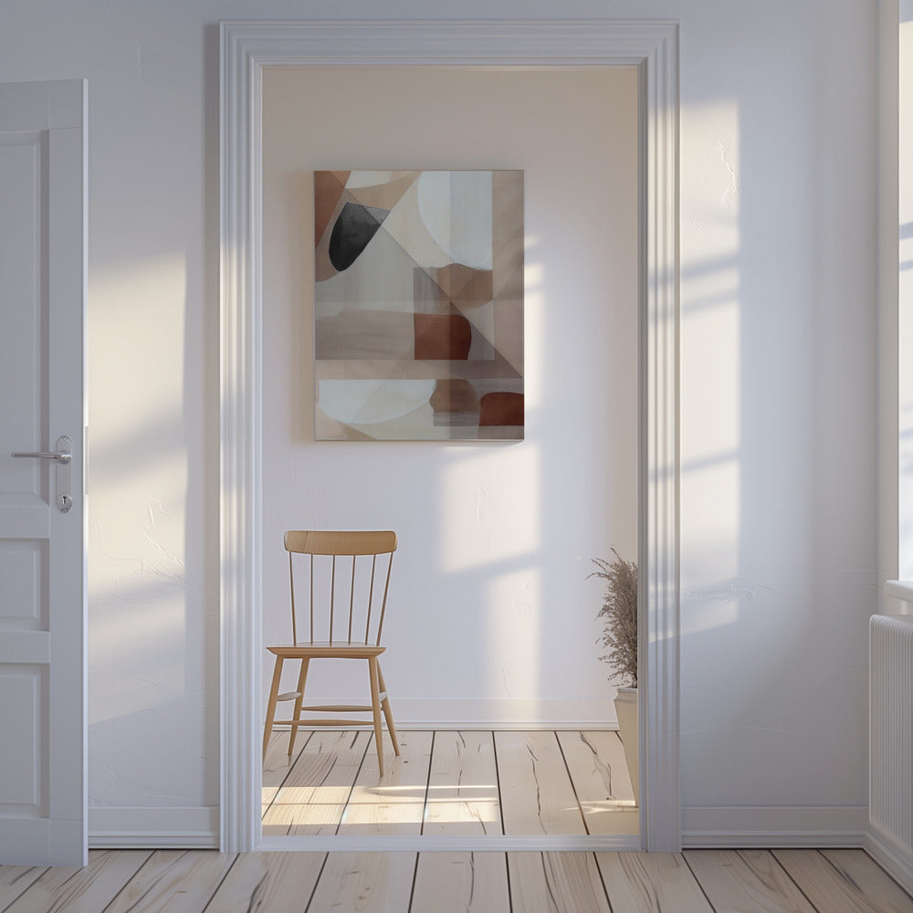 Abstract Copper Neutral Tone Painting 2 | Canvas