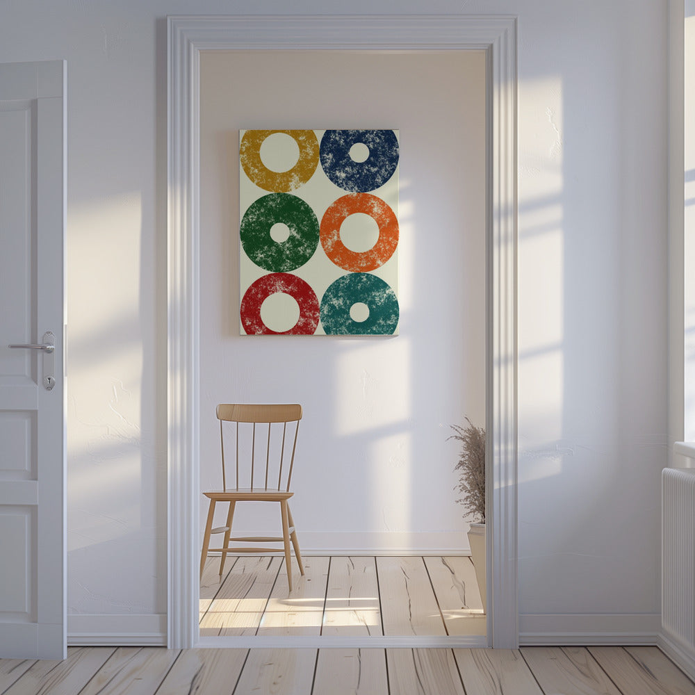 Colorful Circles Row | Canvas