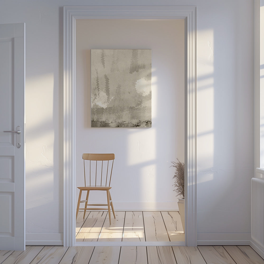 Two Moons. Reflections. Abstract Lanscape In Neutral Colors No.1 | Canvas