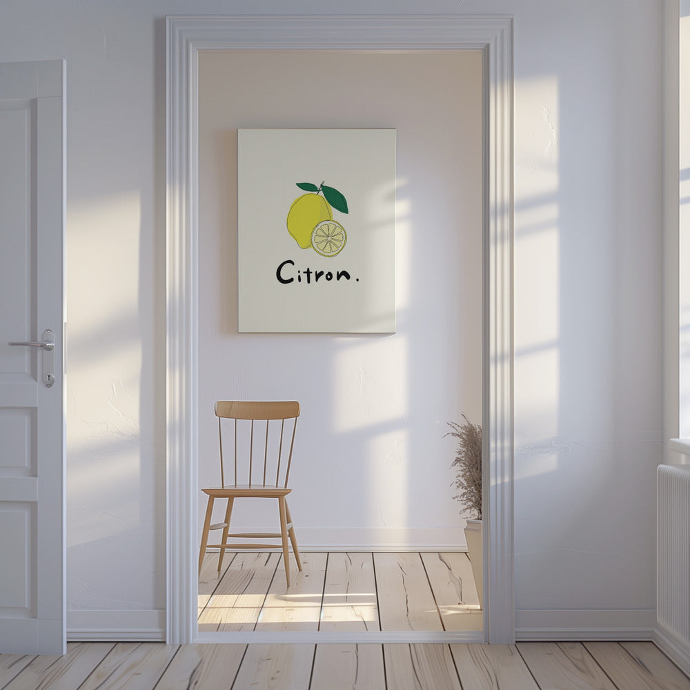 Modern French Fruits Collection &quot;Lemon / Citron&quot; | Canvas
