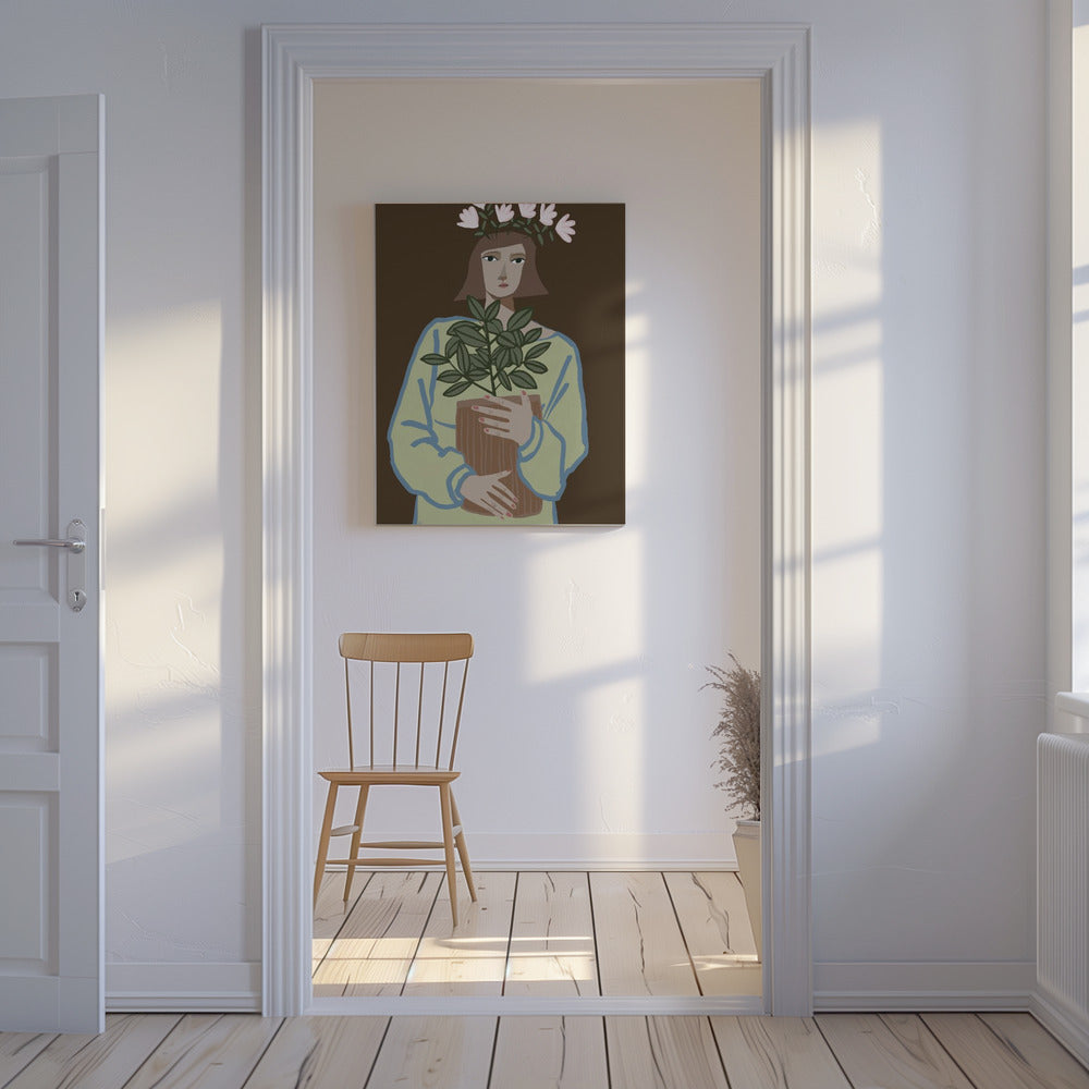 Plant mum brown | Canvas