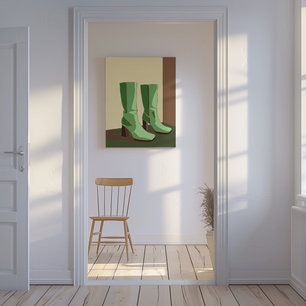 Green boots | Canvas