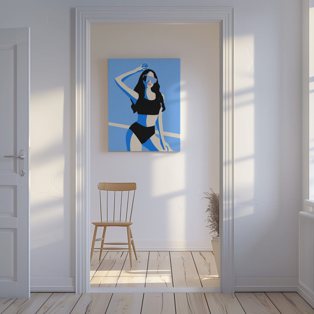 Blue Sport Girl | Canvas