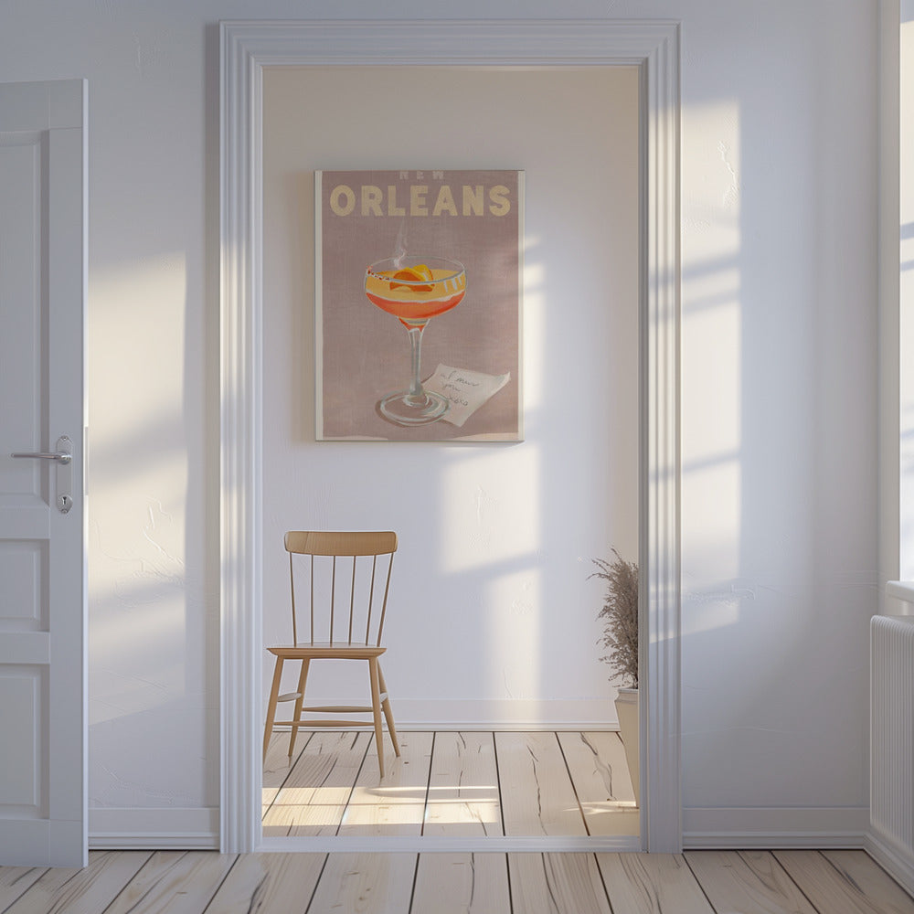 New Orleans Cocktail Travel Poster | Canvas