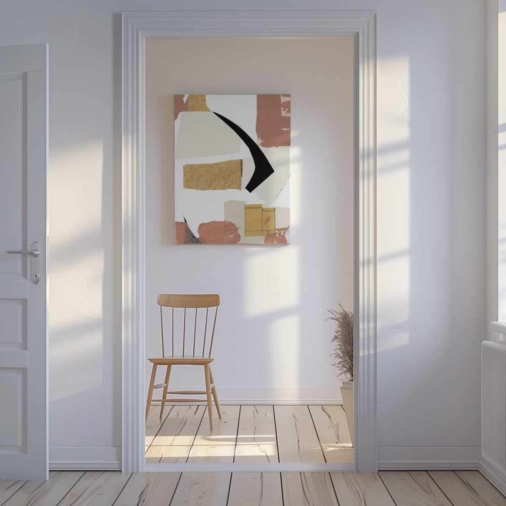 Neutral Abstract Shapes On White 1 | Canvas