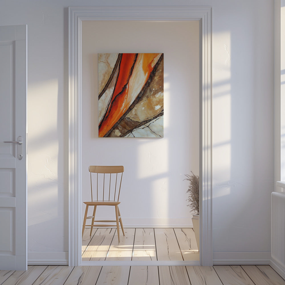 Fiery Canyon Veins | Canvas