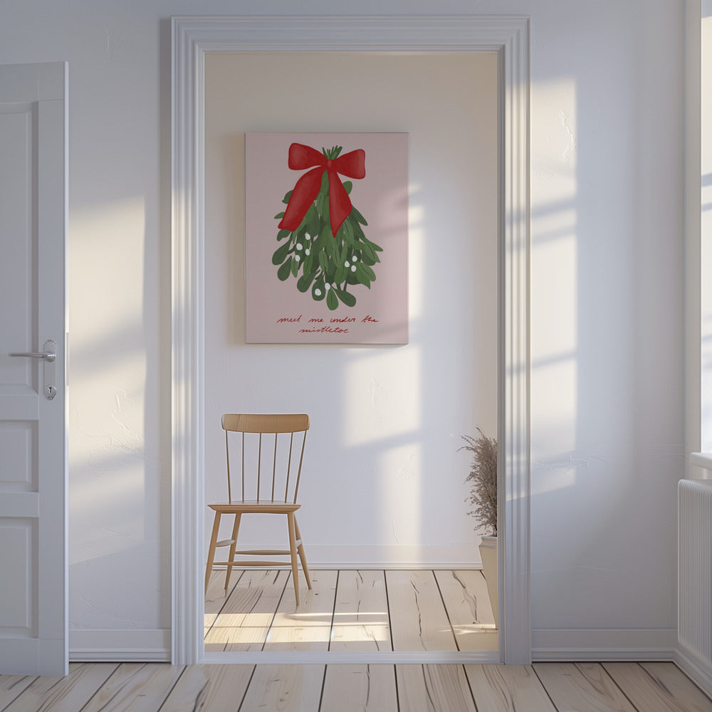 Kiss by Mistletoe | Canvas