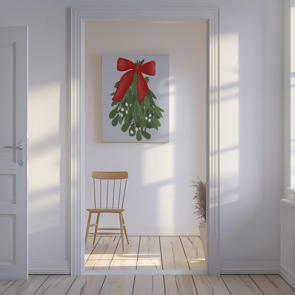 Festive Mistletoe Charm | Canvas