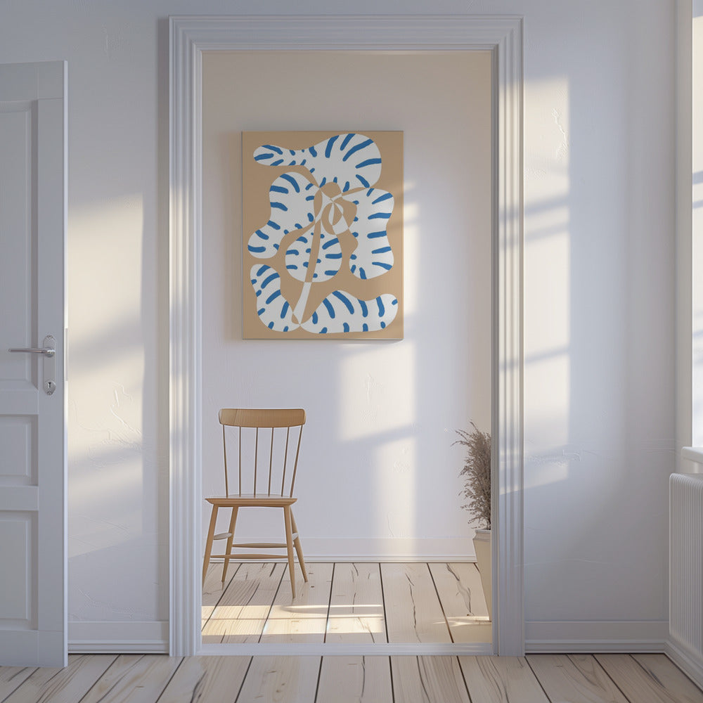 Abstract Shapes Flower Tiger print | Canvas