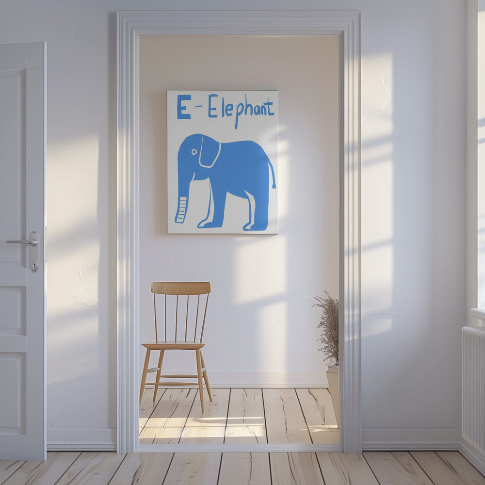 Big Blue Elephant | Canvas
