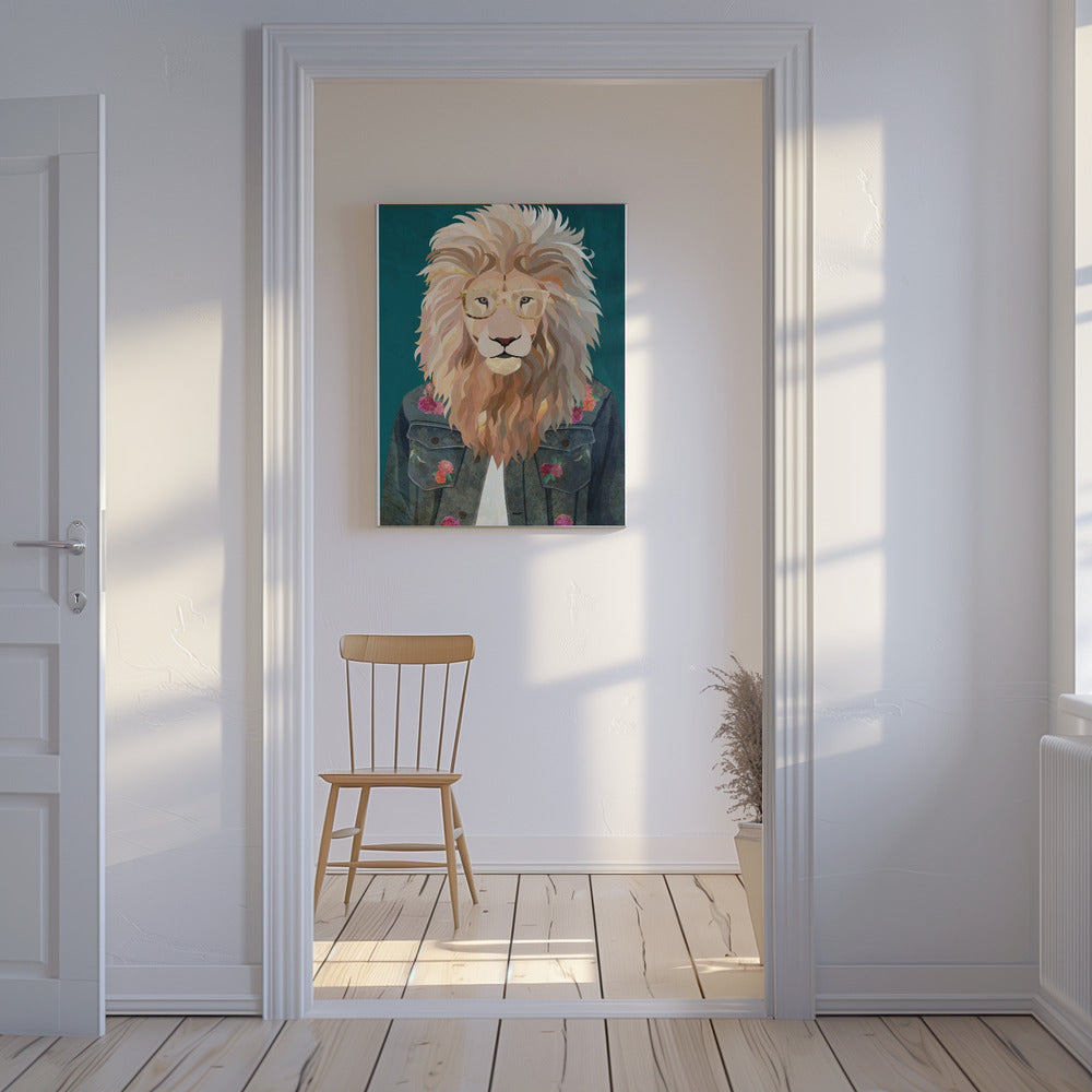 Golden fashion lion 2 | Canvas