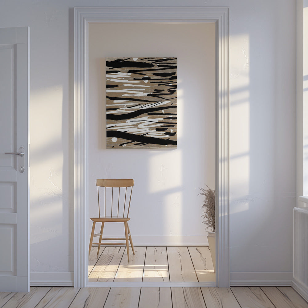 Black And White Brushstrokes | Canvas