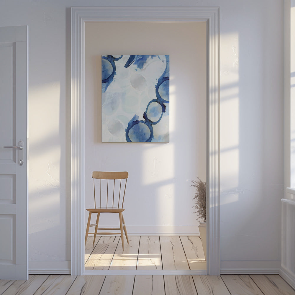 Blue Abstract Swirls 3 | Canvas