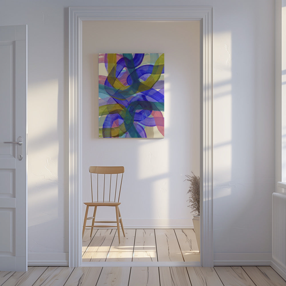 Cobalt Shuffling 1 | Canvas