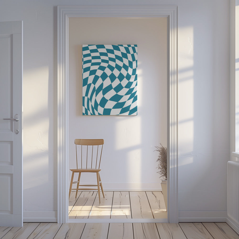 Blue Checkerboard | Canvas