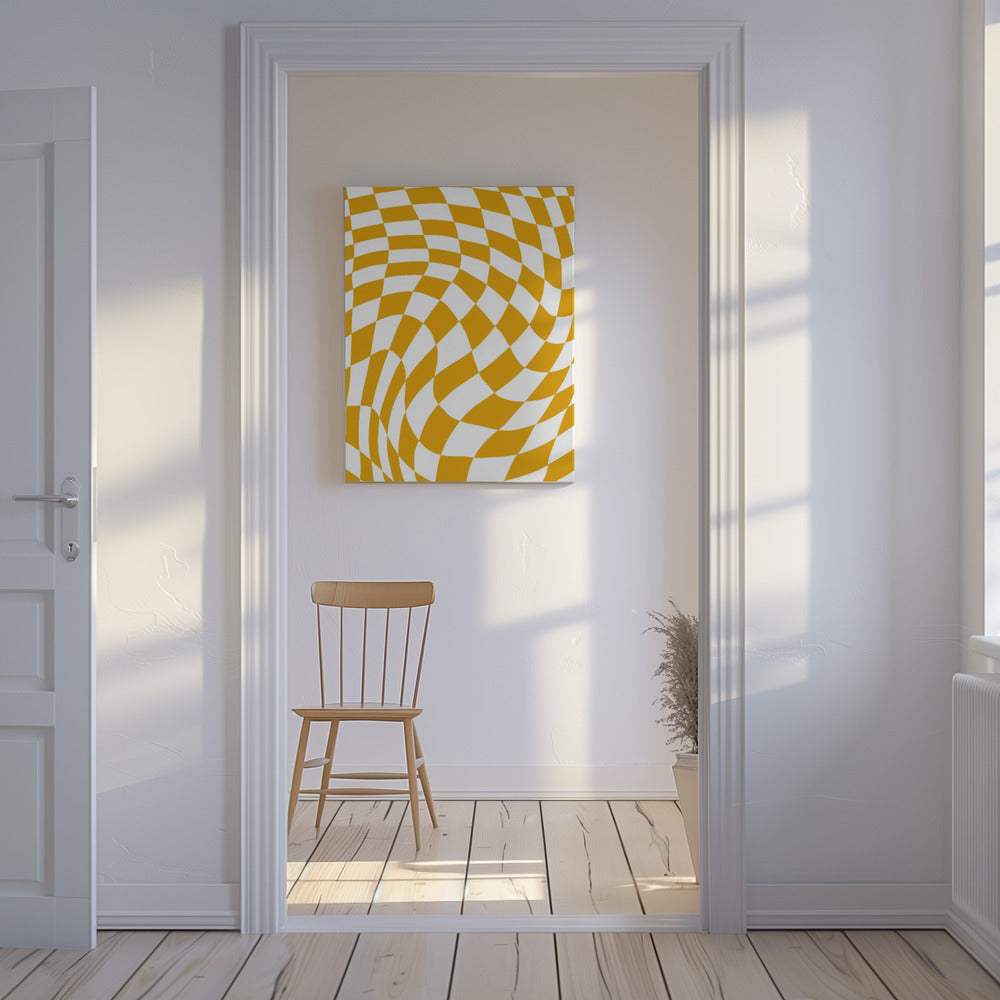Checker yellow Checkerboard | Canvas