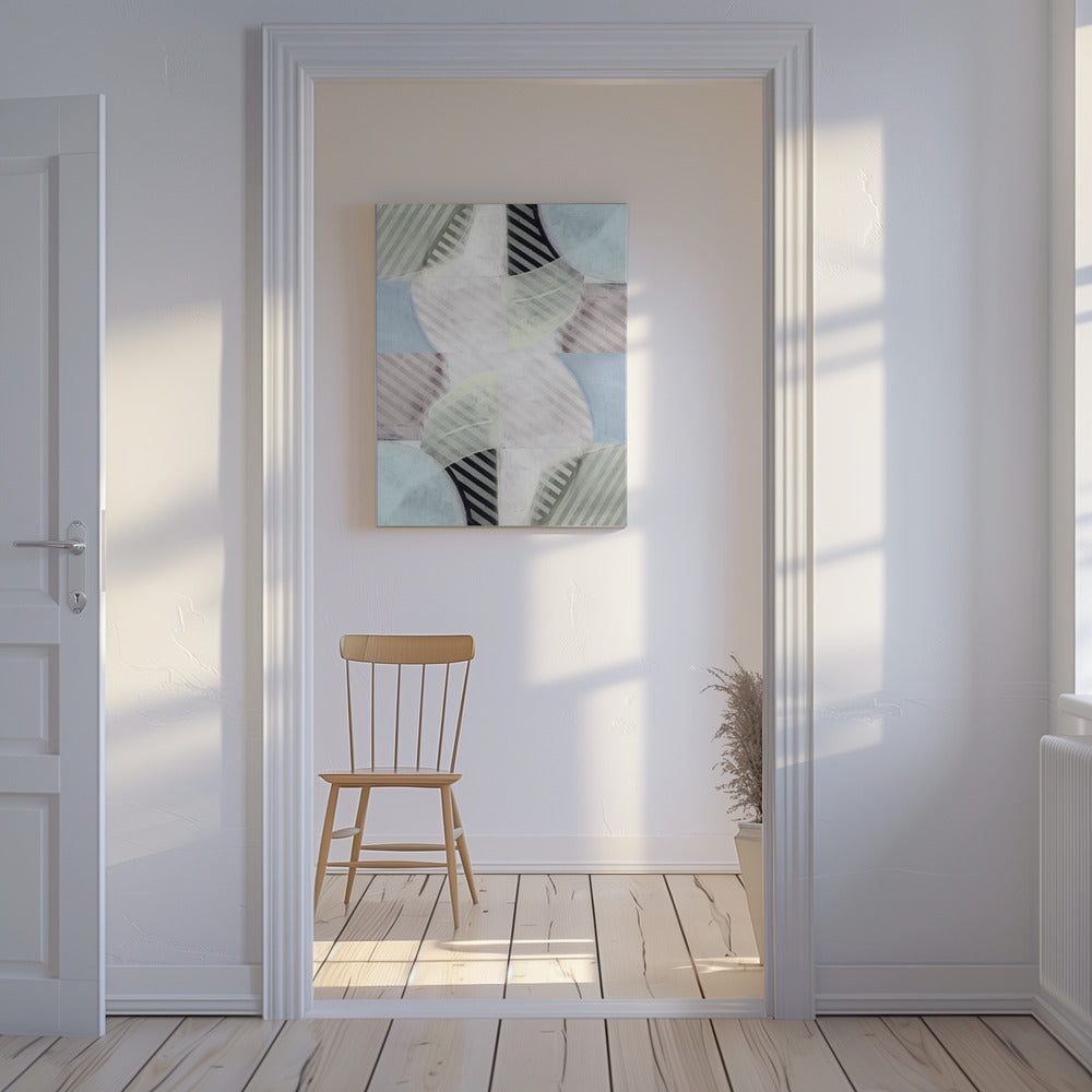 Abstract Misty Stripes 1 | Canvas