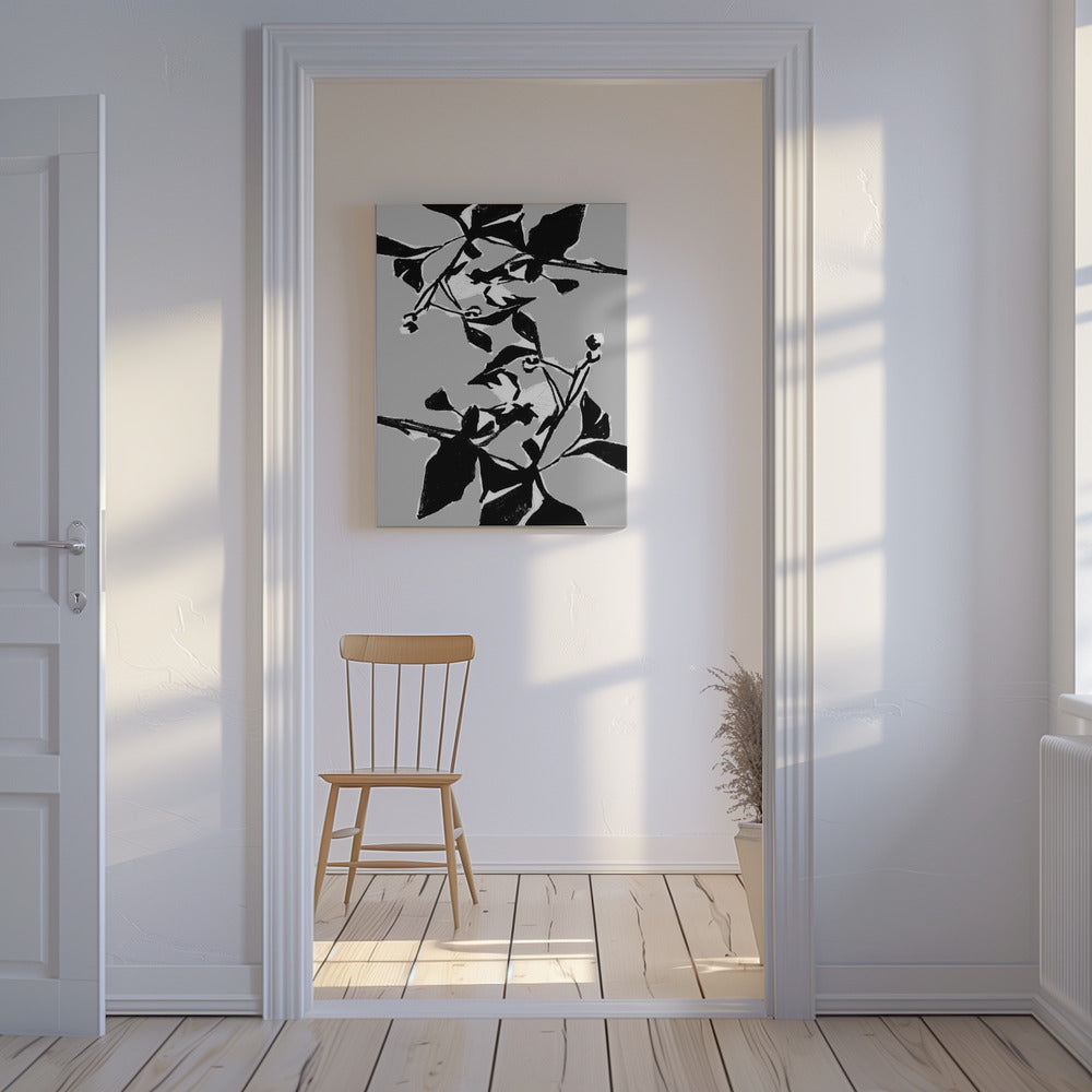 Black Floral Silhouette 1 | Canvas