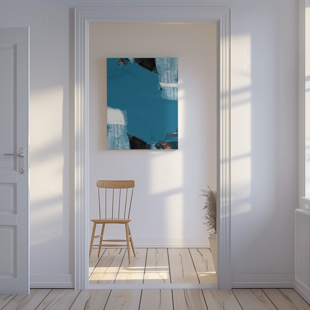 Teal Gold Shapes 1 | Canvas