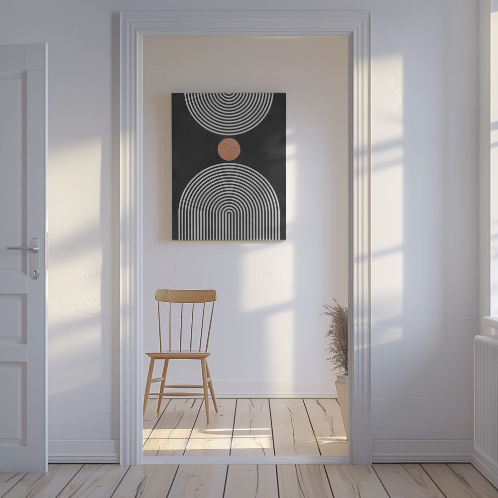 Circles on black background 5 | Canvas