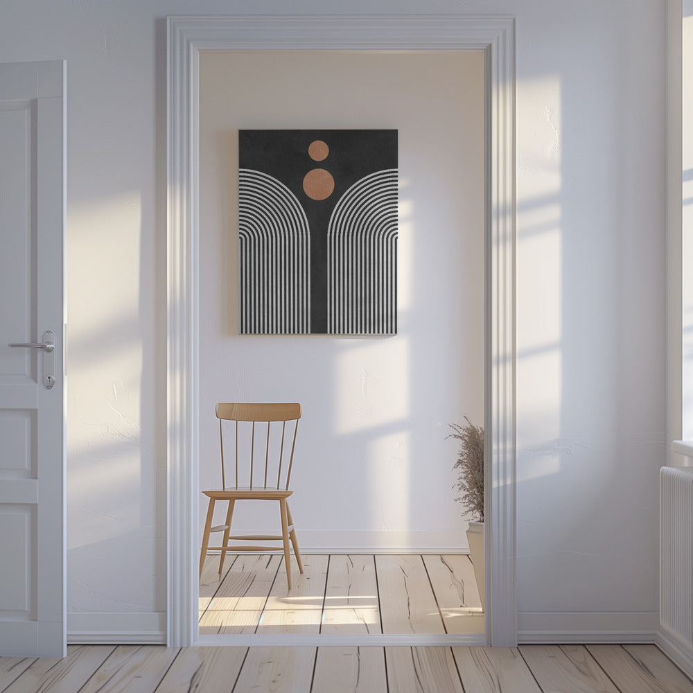 Circles on black background 3 | Canvas